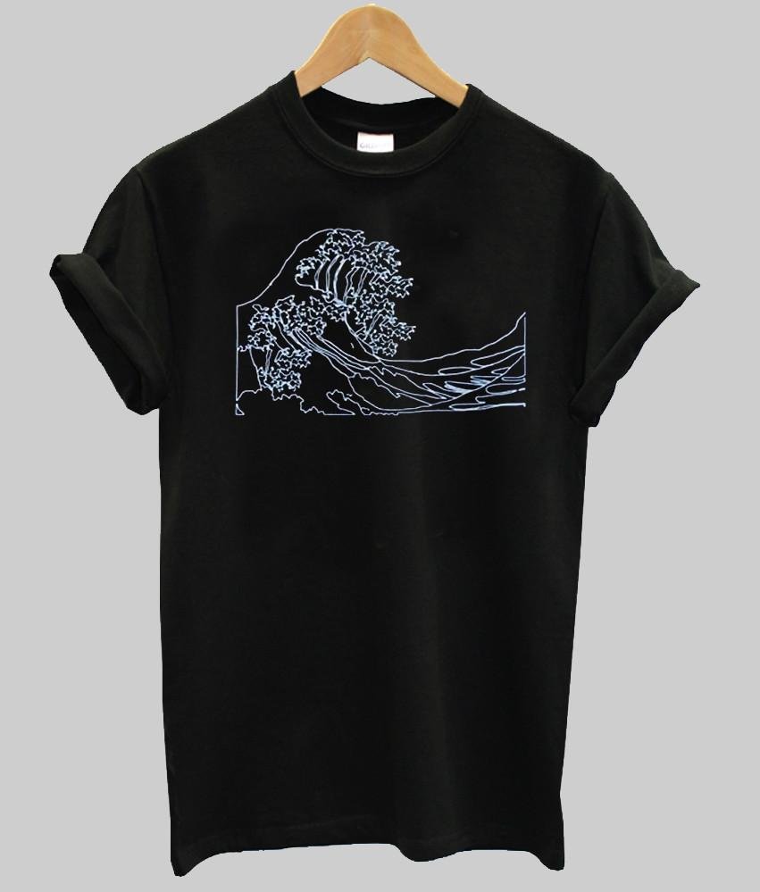 TSUNAMI Wave costeras T shirt - Kendrablanca