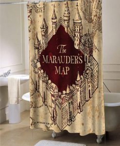 The Marauders Map shower curtain customized design for home decor