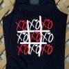 Red White Tic tac toe Trust Issues Tank top