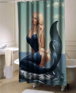 Trampy mermaid shower curtain customized design for home decor