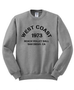 Weat coast 1973 beach volleyball San Diego CA sweatshirt