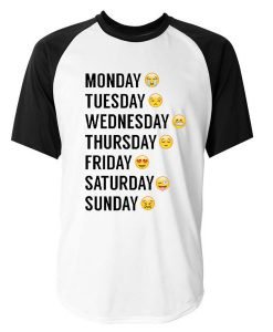 Week Emoji Raglan Tshirt