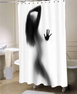 Woman Silhouette shower curtain customized design for home decor