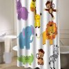 Zoo Animals Clipart Clip Art shower curtain customized design for home decor