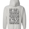 a hoodie ( also called a hooded hoodie back