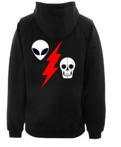 alien flash skeleton hoodie back