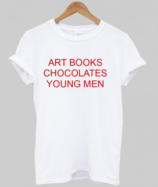 art books chocolates young men T shirt