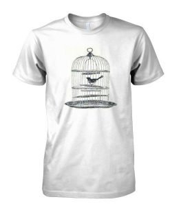 bird cage illustration tshirt