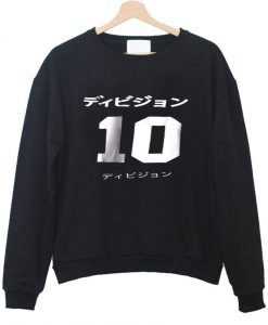 black japanese jersey sweatshirt