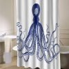 blue giant octopus shower curtain customized design for home decor