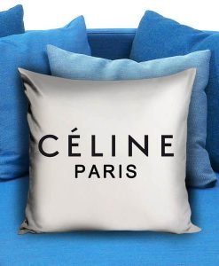 Celine paris fashion white black Pillow case