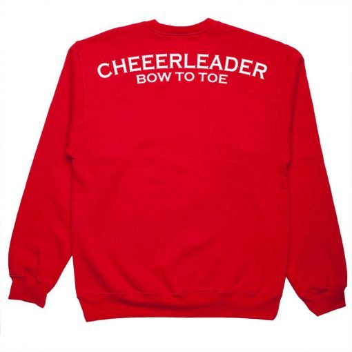 cheeerleader bow to toe sweatshirt back