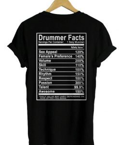 drummer T shirt back