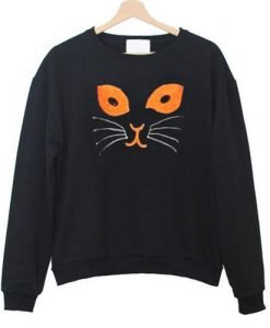 face cat funny Sweatshirt