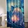 fairy kitty shower curtain customized design for home decor