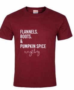 flannels boots & pumpkin spice tshirt
