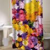 flower colorfull shower curtain customized design for home decor