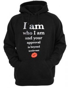 i am who i am and your approval is beyond irrelevant hoodie