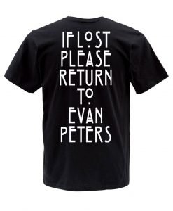 if lost please T shirt back