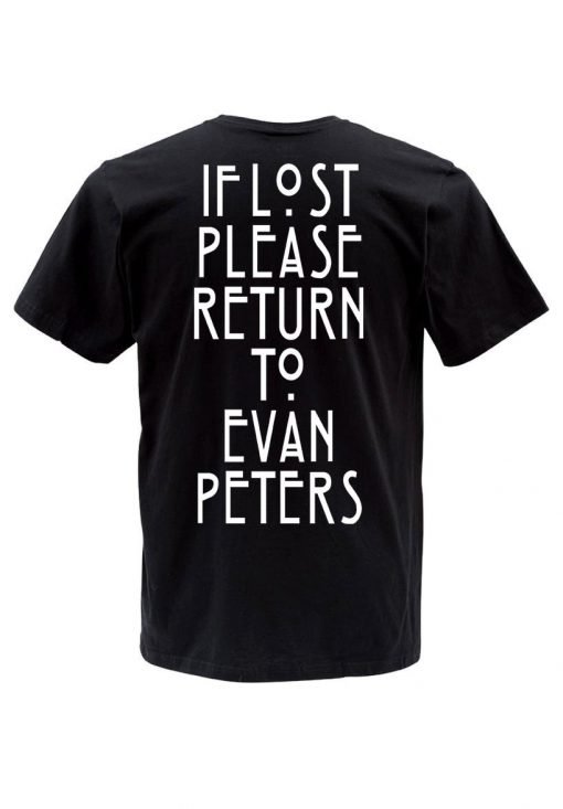 if lost please T shirt back