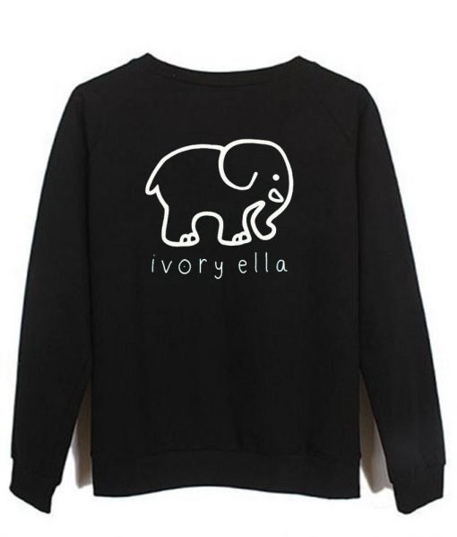 ivory ella back sweatshirt back printed