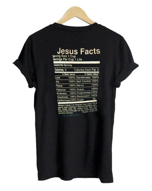 jesus facts T shirt back