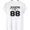joseph 88 tshirt back