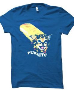 kitten in a burrito purrito tshirt