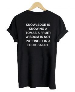 knowledge tshirt back