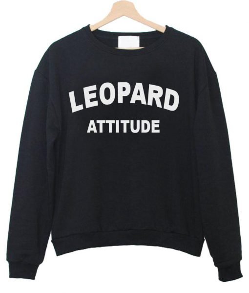 leopard attitude sweatshirt