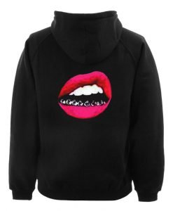 lips back hoodie