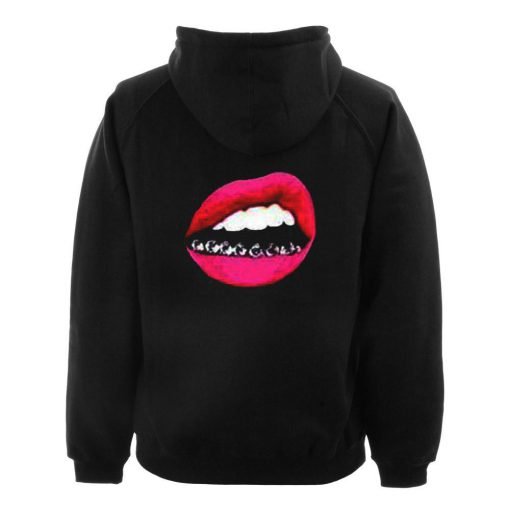 lips back hoodie