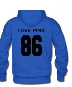 love pink 86 hoodie back