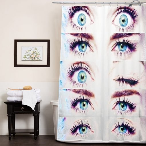 miley cyrus eyes shower curtain customized design for home decor