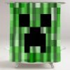 minecraft creeper shower curtain customized design for home decor