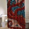 mosaic octopus shower curtain customized design for home decor
