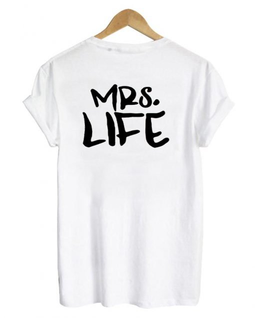 mrs life couple tshirt black