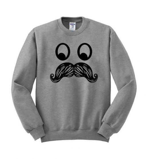 mustache sweatshirt