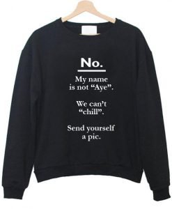no. sweatshirt