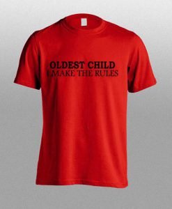oldest child red T shirt