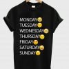 one week emoji T shirt