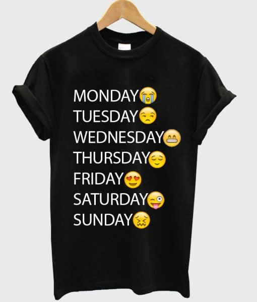 one week emoji T shirt