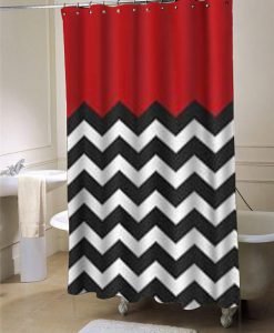 red chevron shower curtain customized design for home decor
