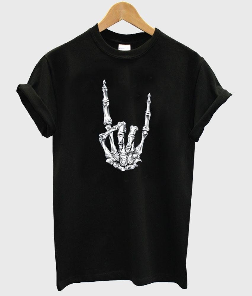 rock hand top Z T shirt - Kendrablanca