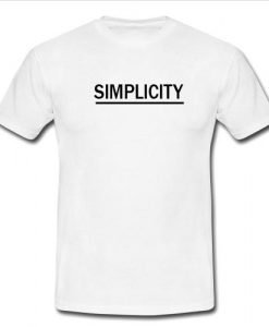 simplicity tshirt