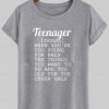 teenager T shirt
