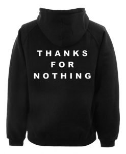 thanks for back hoodie