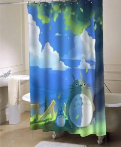 totoro summer shower curtain customized design for home decor