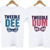 tweedle dee couple tshirt
