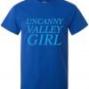 uncanny valley girl T shirt blue